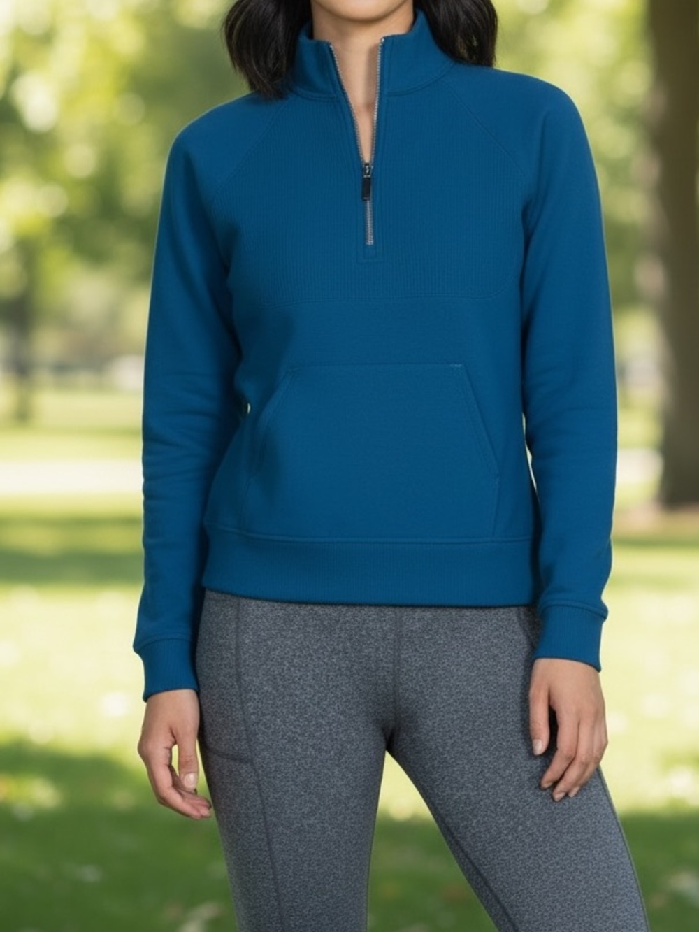 Skechers Teal Blue Quarter-Zip Pullover